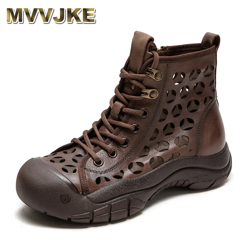 Summer Sandals Genuine Leather 2024 New Retro Breathable Hollow-out Boots Handmade Women Clogs Flats Shoes
Summer Sandals Genuine Leather 2024 New Retro Breathable Hollow-out Boots Handmade Women Clogs Flats Shoes
