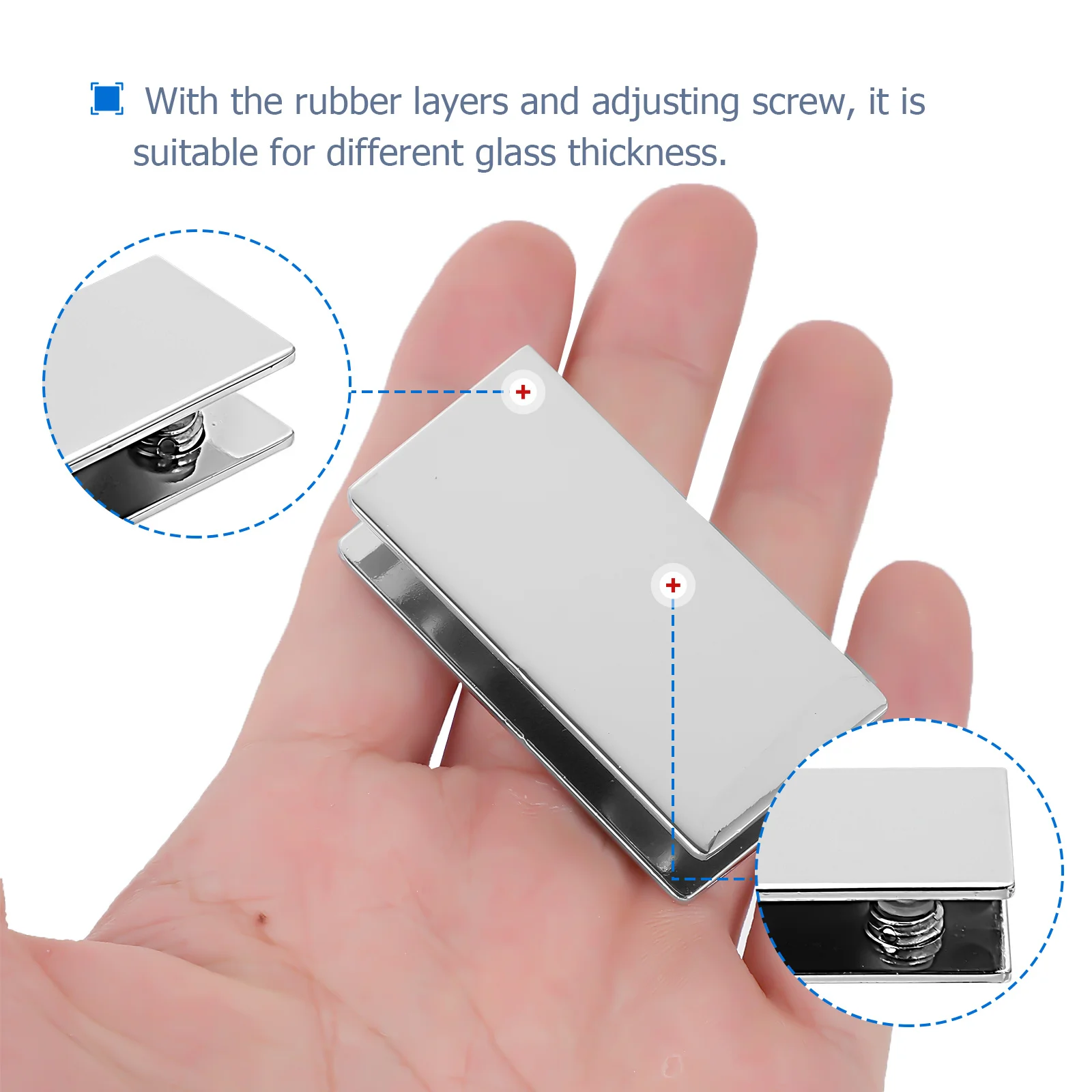 4Pcs Glass Clamps Zinc Alloy Adjustable Brackets for 10mm Thickness Glass Shelf Holders Bathroom Wine Display Cabinet Fixing
4Pcs Glass Clamps Zinc Alloy Adjustable Brackets for 10mm Thickness Glass Shelf Holders Bathroom Wine Display Cabinet Fixing