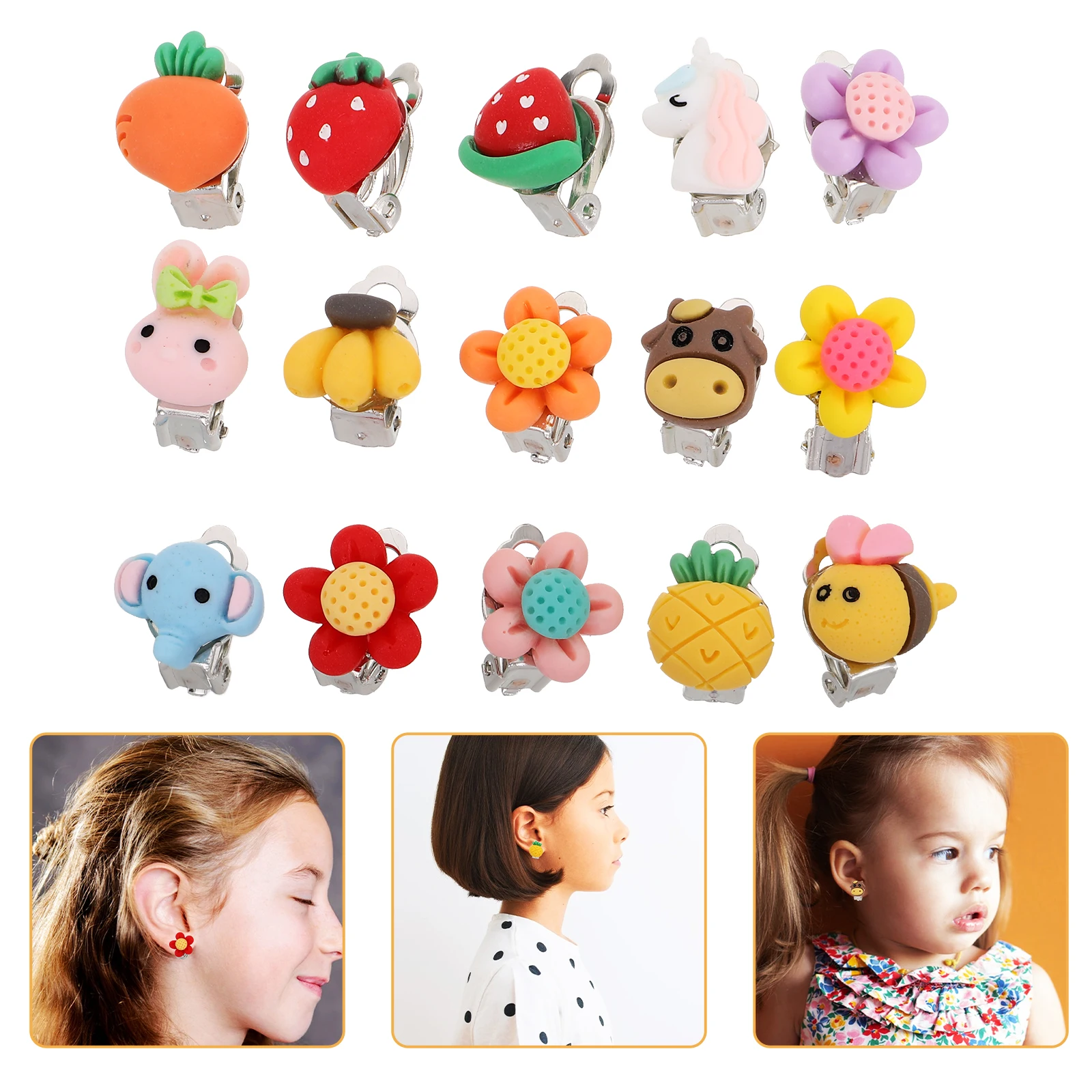 30 Pcs Children's Ear Clip Clips Cute Girls Earrings Dangle for Teens Jewelry Magnetic
30 Pcs Children's Ear Clip Clips Cute Girls Earrings Dangle for Teens Jewelry Magnetic