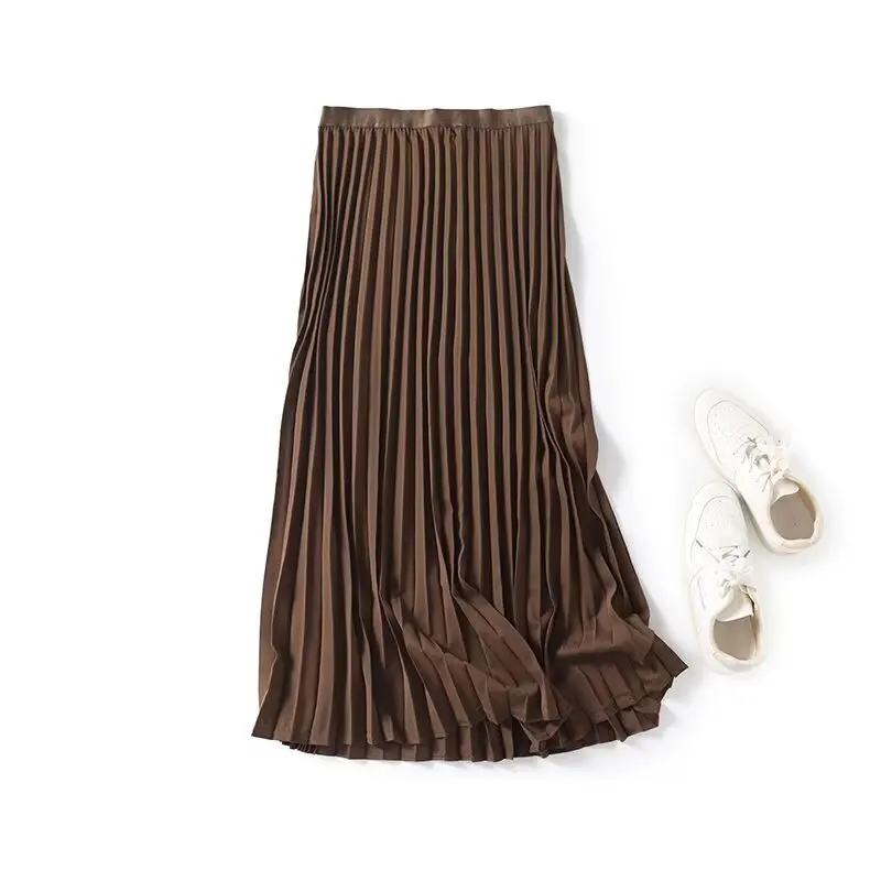 Dave&Di Элегантный черный цвет Коричневый цвет Элегантная плиссированная юбка Юбка-миди Женская минималистичная одежда Качественные юбки Faldas S-L
Dave&Di Элегантный черный цвет Коричневый цвет Элегантная плиссированная юбка Юбка-миди Женская минималистичная одежда Качественные юбки Faldas S-L