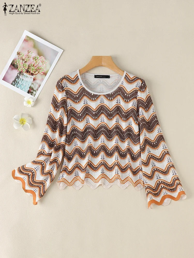 ZANZEA 2025 Summer Printing Long Sleeve Blouse Women Casual Round Neck Tops Vintage Holiday Thin Tunic Loose Korean Retro Blusas
ZANZEA 2025 Summer Printing Long Sleeve Blouse Women Casual Round Neck Tops Vintage Holiday Thin Tunic Loose Korean Retro Blusas