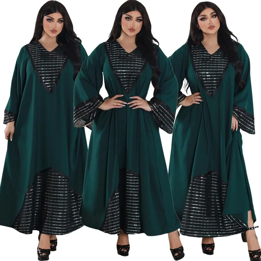 Eid Djellaba Party Shiny Sequins Abayas for Women Muslim Long Dress Turkey Kaftan Dubai Arab Evening Morocco Jalabiya Vestidos
Eid Djellaba Party Shiny Sequins Abayas for Women Muslim Long Dress Turkey Kaftan Dubai Arab Evening Morocco Jalabiya Vestidos