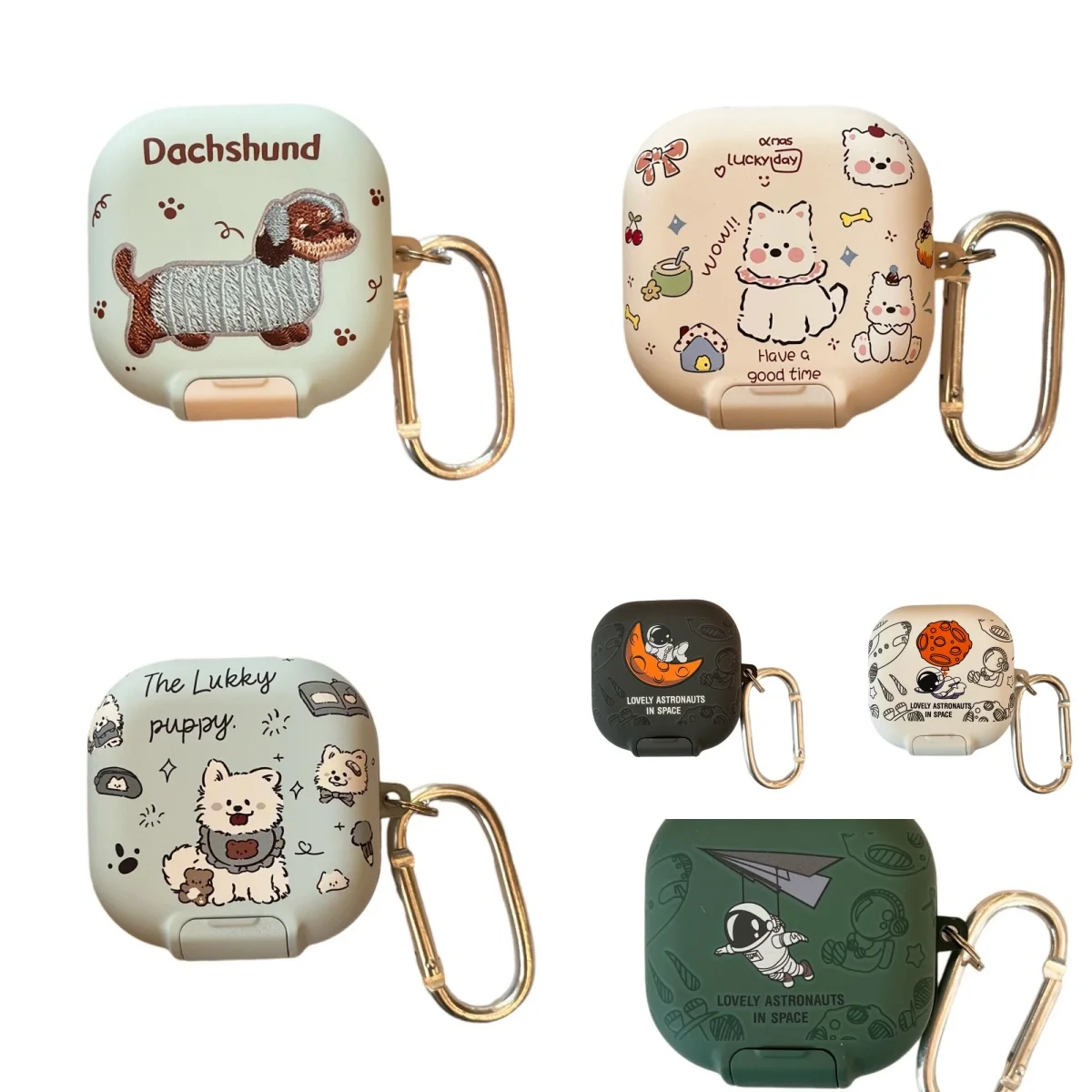 Cute Cartoon Dog Astronaut Case For Samsung Galaxy Buds 4 With Carabiner Hook Anti-drop Silicone Earphone Cover For Buds 4 Pro
Cute Cartoon Dog Astronaut Case For Samsung Galaxy Buds 4 With Carabiner Hook Anti-drop Silicone Earphone Cover For Buds 4 Pro