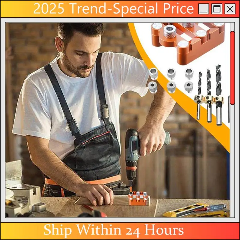 The New Wood Dowel Drilling Positioning Guide - Accurate Center Jig For Straight Holes Hand Drill Guide For Professionals
The New Wood Dowel Drilling Positioning Guide - Accurate Center Jig For Straight Holes Hand Drill Guide For Professionals