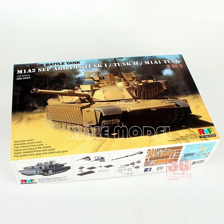 Конструктор модели Ryefield 1/35 RM-5004 US M1A1/M1A2 Abrams основной боевой танк 3-в-1 для военной игрушки, коллекция хобби
Конструктор модели Ryefield 1/35 RM-5004 US M1A1/M1A2 Abrams основной боевой танк 3-в-1 для военной игрушки, коллекция хобби