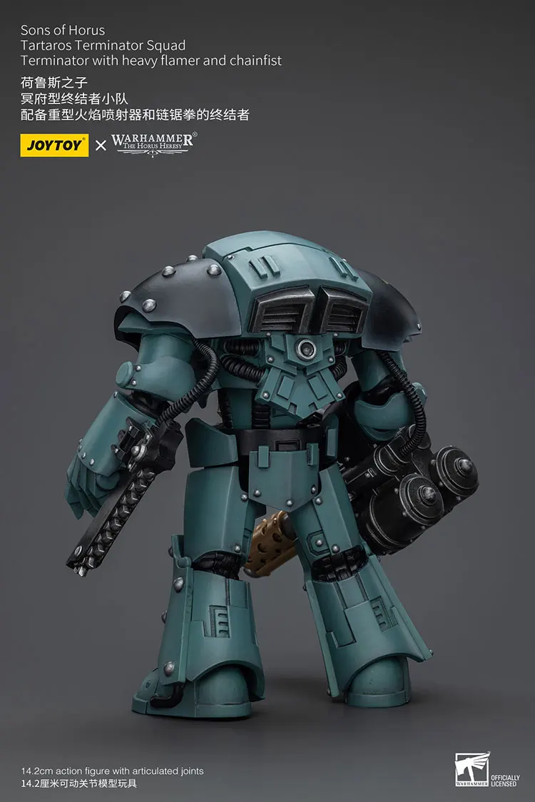 JOYTOY Warhammer "The Horus Heresy" Sons Of Horus Tartaros Terminator Squad Terminator With Heavy Flamer And Chainfist Figures
JOYTOY Warhammer "The Horus Heresy" Sons Of Horus Tartaros Terminator Squad Terminator With Heavy Flamer And Chainfist Figures