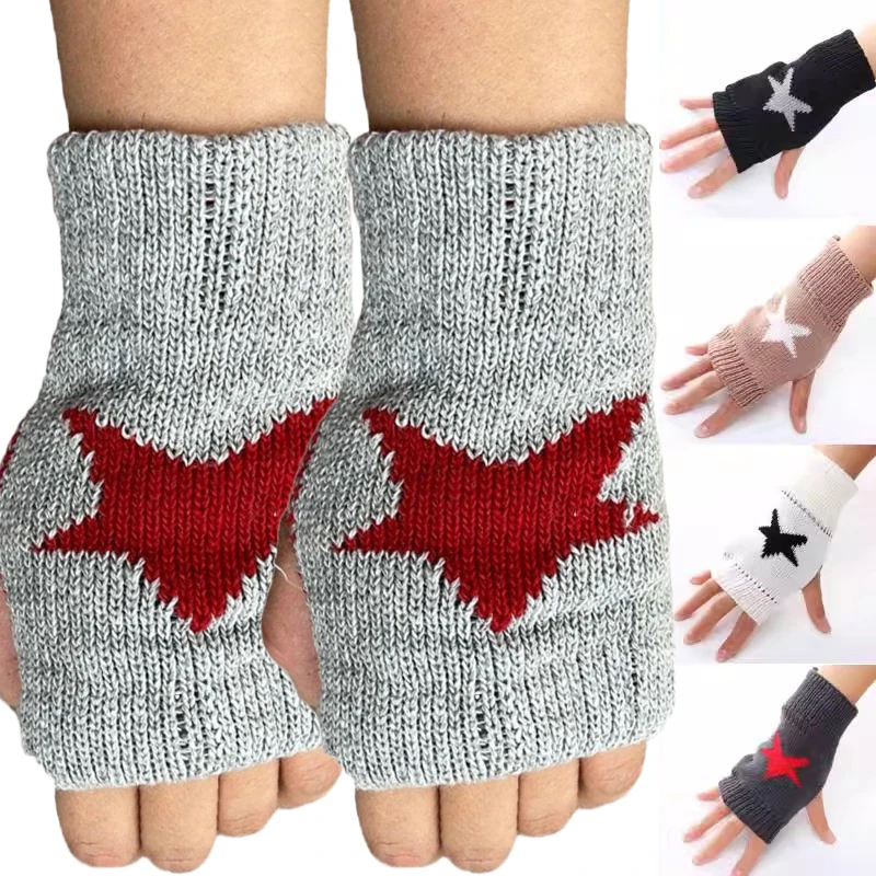 Y2K Fashion Pentagram Knitted Fingerless Winter Gloves New Punk Soft Warm Wool Knitting Arm Hand Gloves Warmer for Men Women
Y2K Fashion Pentagram Knitted Fingerless Winter Gloves New Punk Soft Warm Wool Knitting Arm Hand Gloves Warmer for Men Women