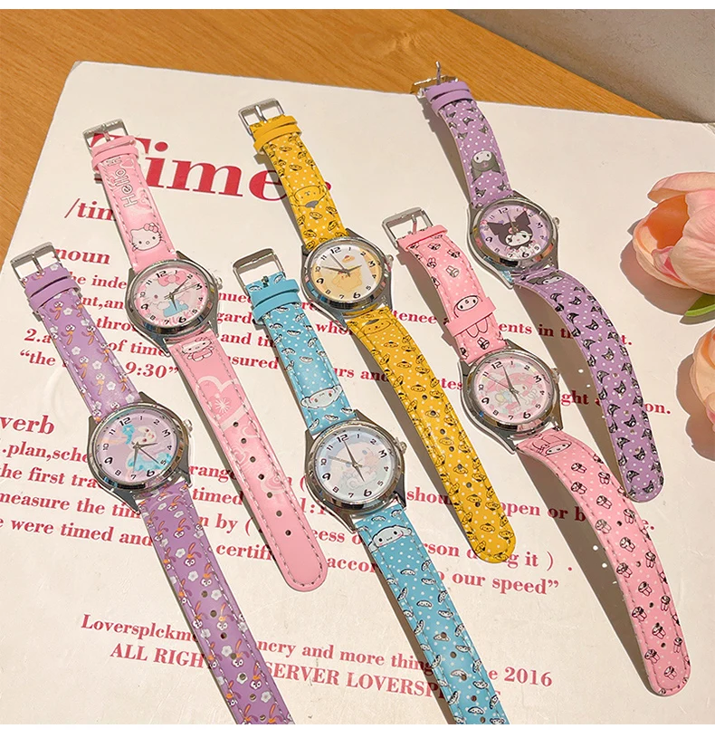 Sanrio Hello Kitty Kids Waterproof Quartz Watches Kuromi Melody Wrist Watch Anime Figures Strap Pointer Watch Birthday Gifts
Sanrio Hello Kitty Kids Waterproof Quartz Watches Kuromi Melody Wrist Watch Anime Figures Strap Pointer Watch Birthday Gifts