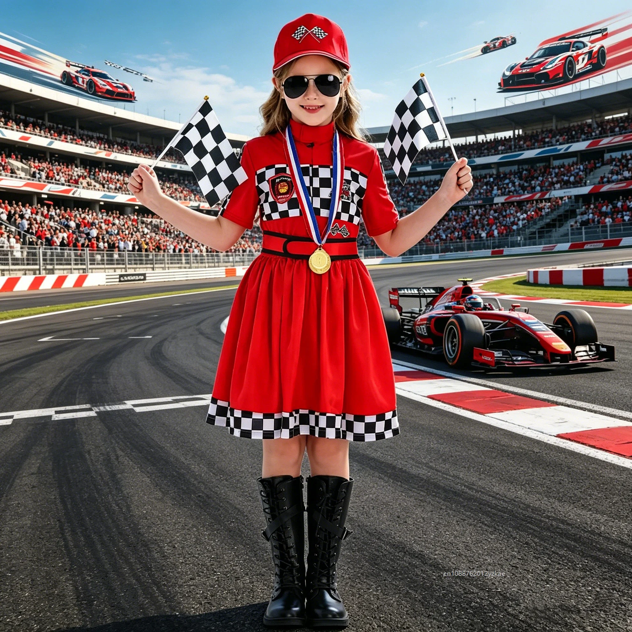 New Car Racing Chica Cheerleader Costume Competition Dance Outfit With Accessories Cosplay Enfant Carnival Party Fancy Dress
New Car Racing Chica Cheerleader Costume Competition Dance Outfit With Accessories Cosplay Enfant Carnival Party Fancy Dress