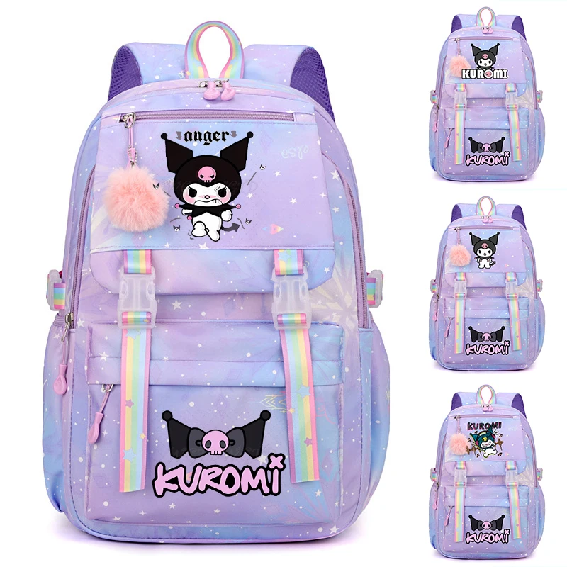 Kuromi Melody Anime Bags for Women Lovely Kuromi Design Middle Students School Bag Funny Kuromi Girls Large Travel Knapsack
Kuromi Melody Anime Bags for Women Lovely Kuromi Design Middle Students School Bag Funny Kuromi Girls Large Travel Knapsack