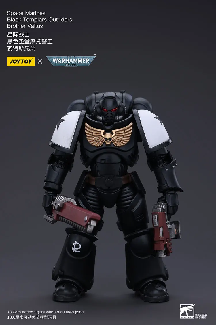 JOYTOY Warhammer 40K Space Marines Black Templars Outriders Brother Valtus Action Figures Doll Collection Decoration gift
JOYTOY Warhammer 40K Space Marines Black Templars Outriders Brother Valtus Action Figures Doll Collection Decoration gift