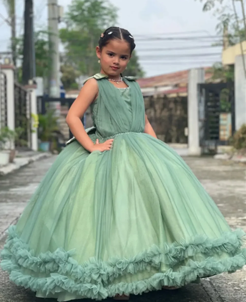 Customized Green Flower Girl Dresses For Wedding Lace Tulle With Bow Sleeveless Kids Birthday Party First Communion Pageant Gown
Customized Green Flower Girl Dresses For Wedding Lace Tulle With Bow Sleeveless Kids Birthday Party First Communion Pageant Gown
