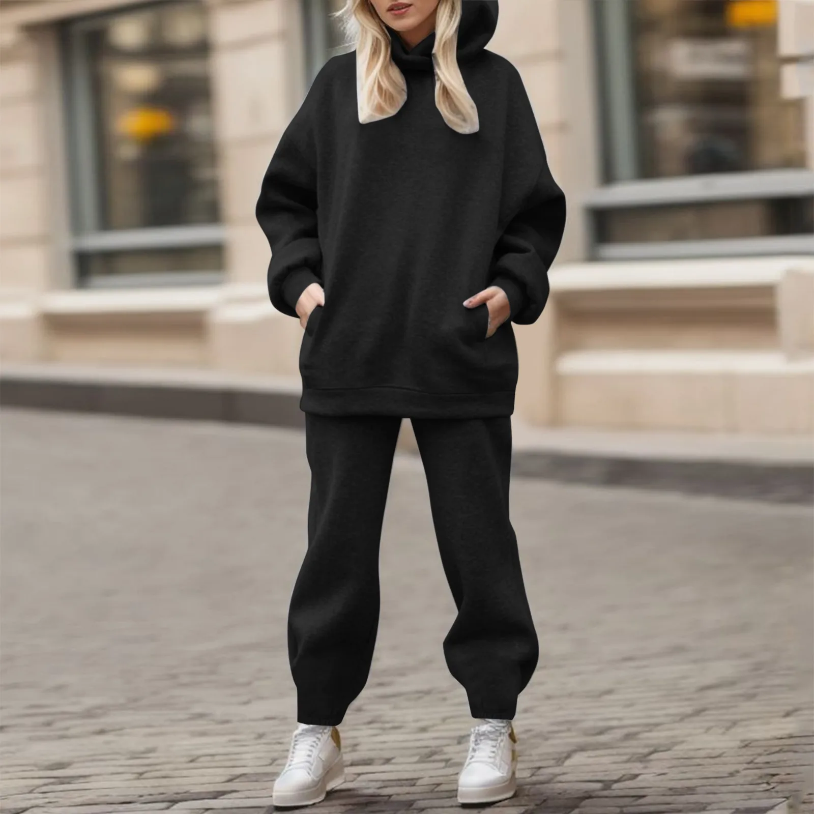 Two Pieces Hoodie Sweatshirts Sets Women's Tracksuit Suit Winter Fashion Oversized Solid Casual Hoody Pullovers Long Pant Sets
Two Pieces Hoodie Sweatshirts Sets Women's Tracksuit Suit Winter Fashion Oversized Solid Casual Hoody Pullovers Long Pant Sets