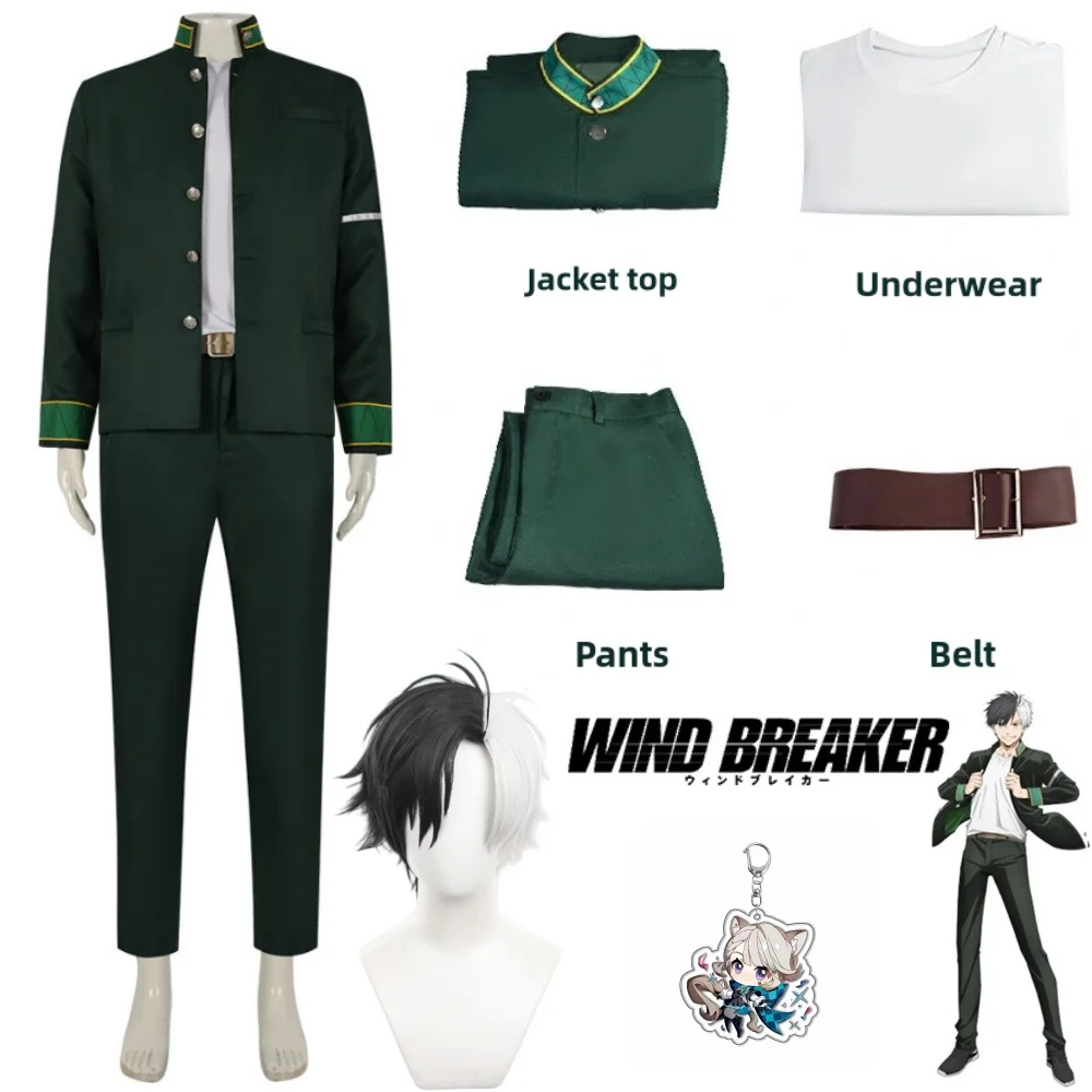 Haruka Sakura Cosplay Men Fantasy Costume Wig Anime Wind Cosplay Breaker Outfits Coat Pants Male Halloween Carnival Suits
Haruka Sakura Cosplay Men Fantasy Costume Wig Anime Wind Cosplay Breaker Outfits Coat Pants Male Halloween Carnival Suits
