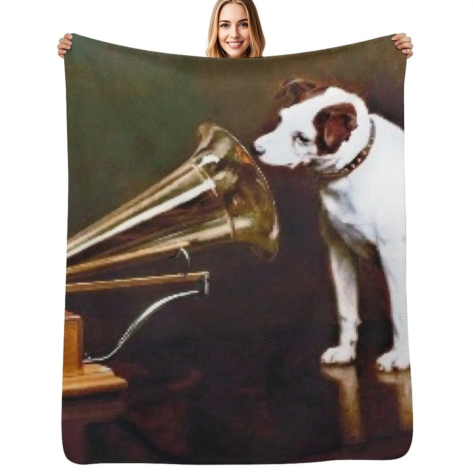 His Master's Voice by Francis James Barraud in 1898- Cute Dog Looking At Gramophone Throw Blanket College dorm room blanket
His Master's Voice by Francis James Barraud in 1898- Cute Dog Looking At Gramophone Throw Blanket College dorm room blanket
