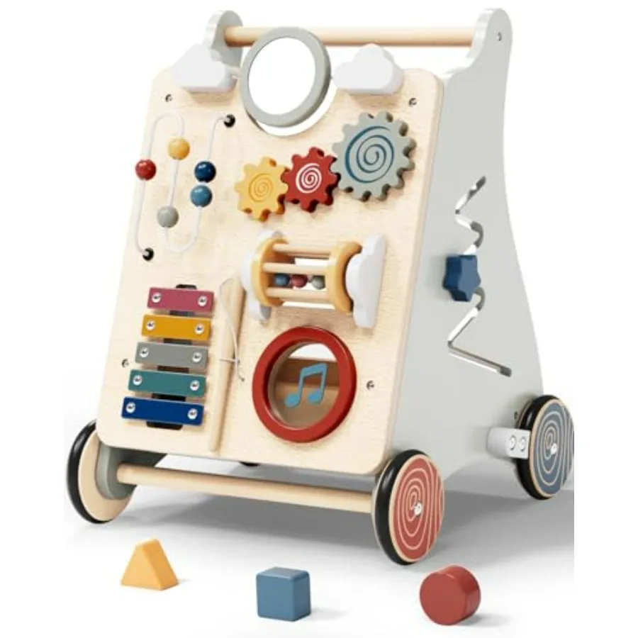 Detachable Wooden Montessori Busy Board Push Pull Walker for Toddlers 1 Year Old Adjustable Speed Learning to Walk Activity Cen
Detachable Wooden Montessori Busy Board Push Pull Walker for Toddlers 1 Year Old Adjustable Speed Learning to Walk Activity Cen