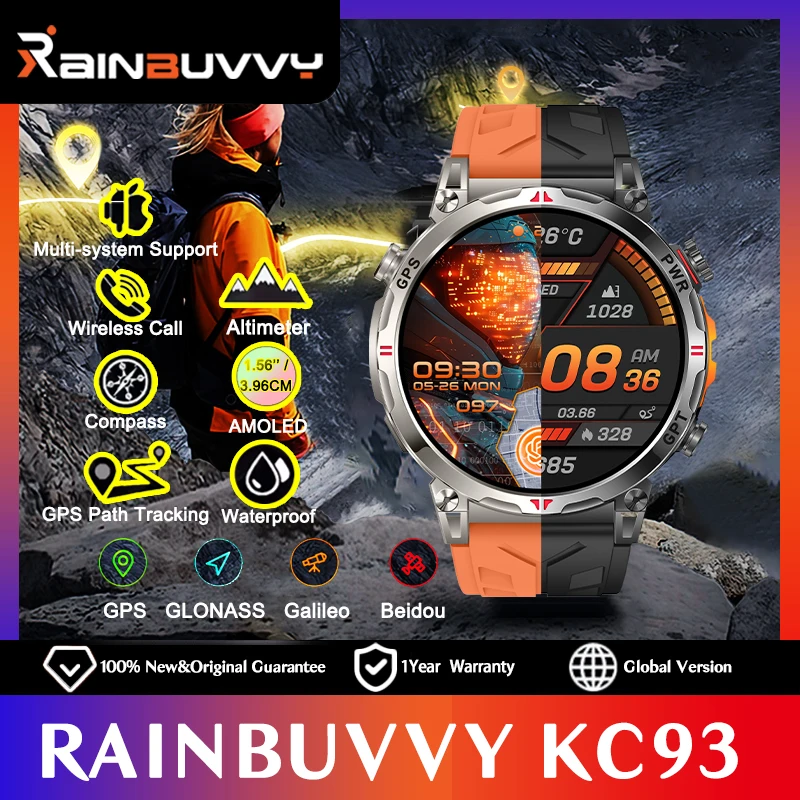 Rainbuvvy KC93 GPS Смарт-часы 1,56-дюймовый AMOLED-дисплей Поддержка ГЛОНАСС BDS Galileo NAVIC QZSS 3ATM Водонепроницаемые умные часы
Rainbuvvy KC93 GPS Смарт-часы 1,56-дюймовый AMOLED-дисплей Поддержка ГЛОНАСС BDS Galileo NAVIC QZSS 3ATM Водонепроницаемые умные часы