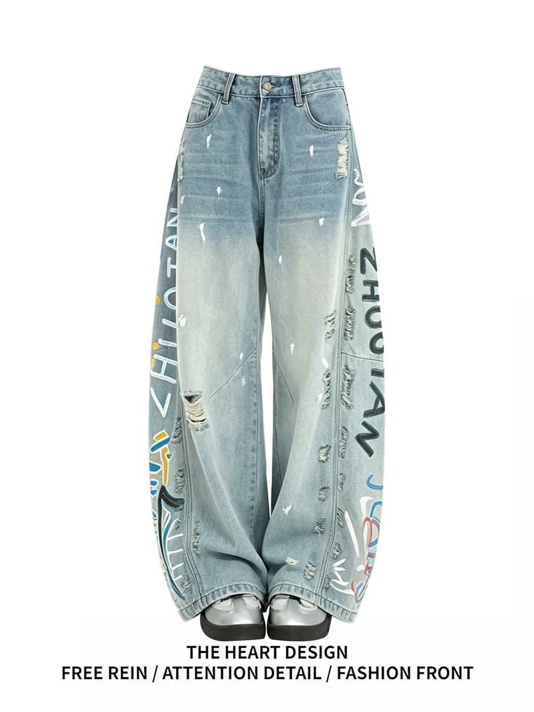Retro American Graffiti Print Loose Women's Jeans Summer New Style Fashionable Slimming Versatile Long Trousers High Waist Wi...
Retro American Graffiti Print Loose Women's Jeans Summer New Style Fashionable Slimming Versatile Long Trousers High Waist Wi...