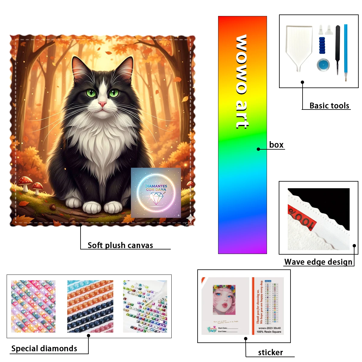 【Diamantes con Dana】The Black Cat and the Maple Forest 100% resin FD+ab+xc Diamond Stamping Kit Perfect Masterpiece worth Buyi
【Diamantes con Dana】The Black Cat and the Maple Forest 100% resin FD+ab+xc Diamond Stamping Kit Perfect Masterpiece worth Buyi