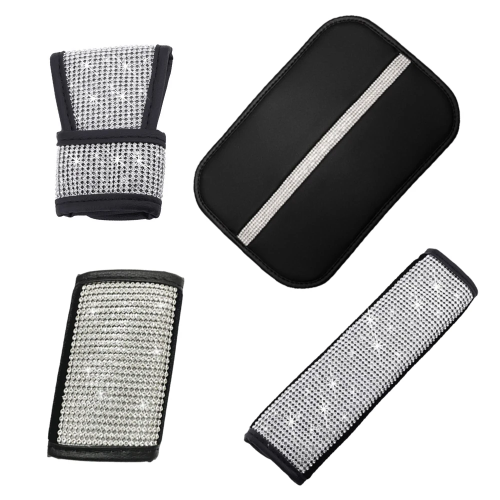 Bling Rhinestones Crystal Car Seat Interior Decoration Cover Pad Universal Shoulder Belt Cover Pull Glove Gear Shift Cover
Bling Rhinestones Crystal Car Seat Interior Decoration Cover Pad Universal Shoulder Belt Cover Pull Glove Gear Shift Cover