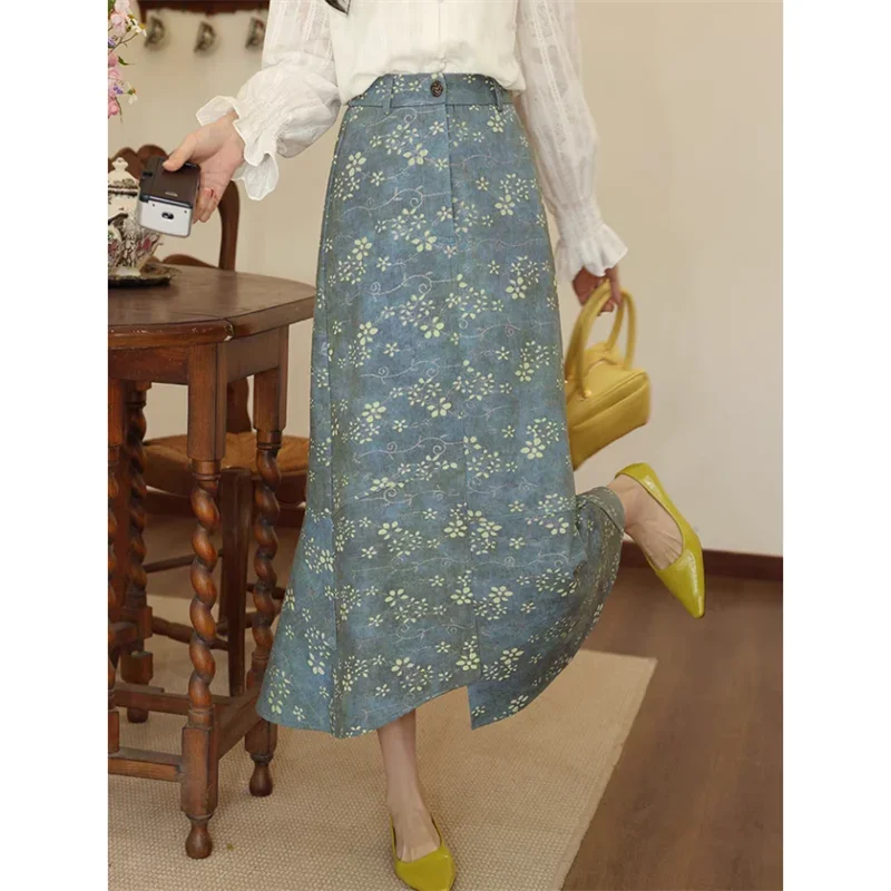 New Vintage Fashion Skirt Women Floral Printed Spring Irregular Slim High Waist Elegant Skirts Fairycore Y2k Jupe Harajuku
New Vintage Fashion Skirt Women Floral Printed Spring Irregular Slim High Waist Elegant Skirts Fairycore Y2k Jupe Harajuku