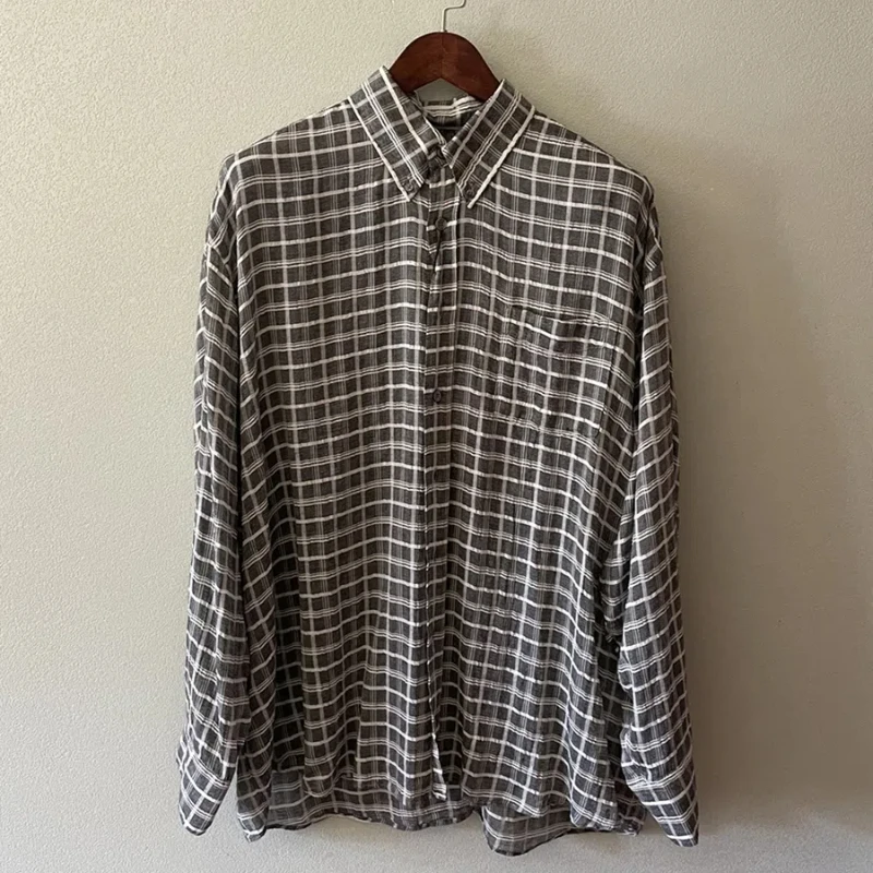 High Street Our Legacy Gray Checkered Casual Shirt Men Women Breathable Shirts Tops Men's Clothes Women's Clothing
High Street Our Legacy Gray Checkered Casual Shirt Men Women Breathable Shirts Tops Men's Clothes Women's Clothing