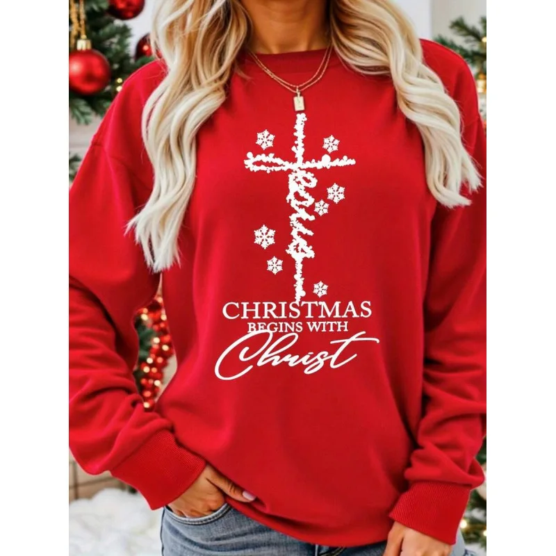 Christmas Snowflake Sweatshirt Women's Fashionable Unisex Crew Neck Pullover Hoodie Comfortable Soft Fabric Long Sleeve
Christmas Snowflake Sweatshirt Women's Fashionable Unisex Crew Neck Pullover Hoodie Comfortable Soft Fabric Long Sleeve