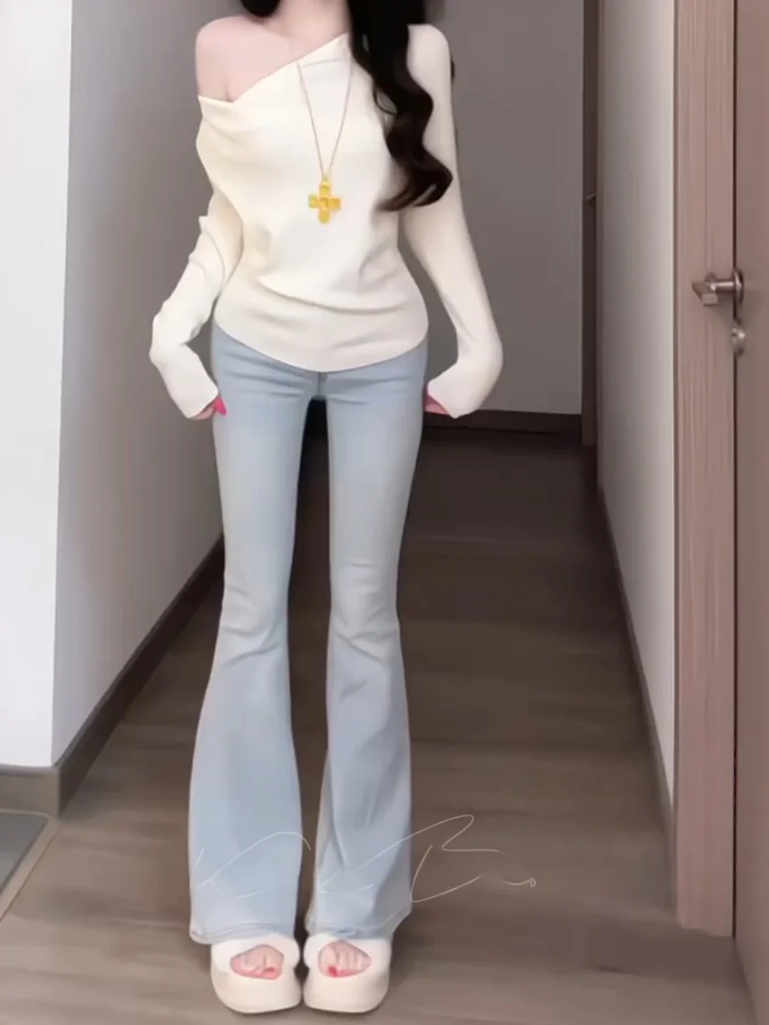 Slimming High Waist Bell Bottom Jeans Women's Elastic Waist Design Long Leg Lengthening Slim Fit Cotton Stretch Denim Jeans
Slimming High Waist Bell Bottom Jeans Women's Elastic Waist Design Long Leg Lengthening Slim Fit Cotton Stretch Denim Jeans