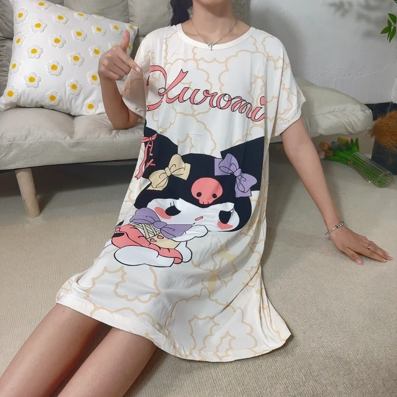 Sanrio пуловер с круглым вырезом, ночная рубашка Kulomie, летний пижамный комплект, повседневная женская домашняя одежда с милым рисунком Kulomie, студенческая домашняя одежда
Sanrio пуловер с круглым вырезом, ночная рубашка Kulomie, летний пижамный комплект, повседневная женская домашняя одежда с милым рисунком Kulomie, студенческая домашняя одежда