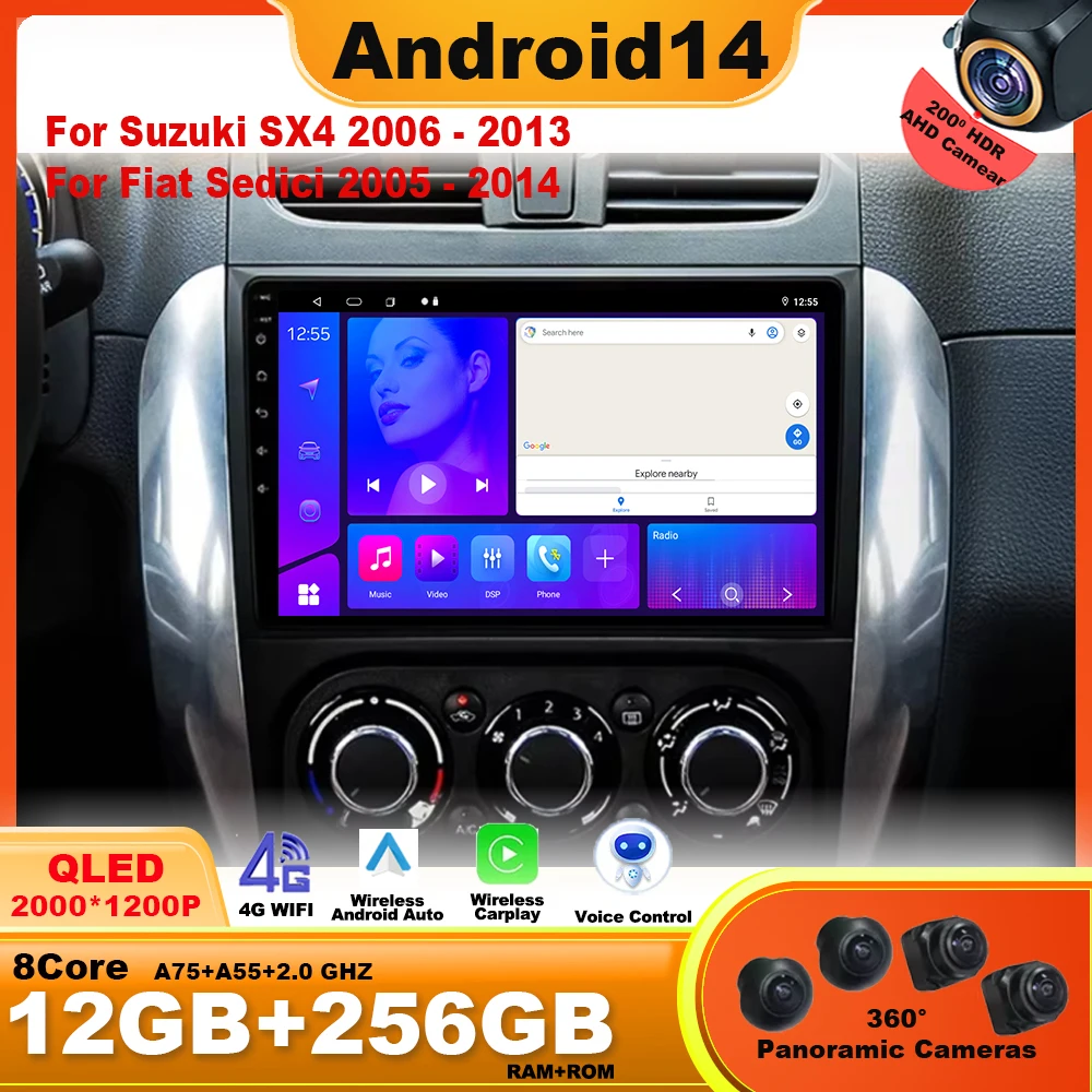 Автомобильный радиоприемник Android 14 для Suzuki SX4 2006-2014 для Fiat Sedici 189 2005-2014 Мультимедийный плеер Навигация 2 din Carplay BT5.0
Автомобильный радиоприемник Android 14 для Suzuki SX4 2006-2014 для Fiat Sedici 189 2005-2014 Мультимедийный плеер Навигация 2 din Carplay BT5.0