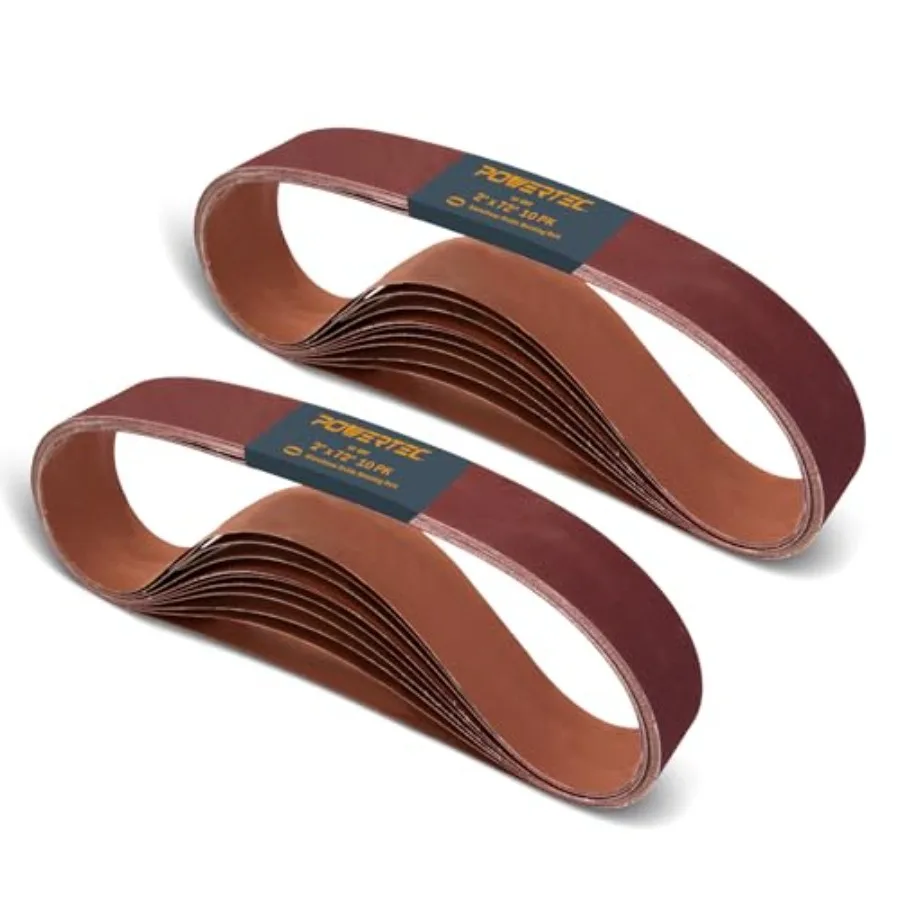 2 x 72 Inch Sanding Belts Aluminum Oxide Grinding Belts for Belt Grinder Wood and Paint Sanding Metal Polishing 20PK 111550-P2
2 x 72 Inch Sanding Belts Aluminum Oxide Grinding Belts for Belt Grinder Wood and Paint Sanding Metal Polishing 20PK 111550-P2