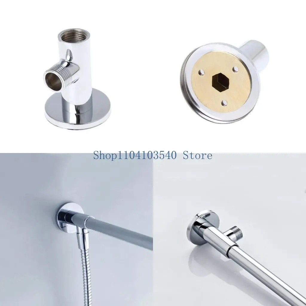 02DC Chrome Shower Arm Flange Holder Brass Hose Connector Wall Suction Cup Wall Mount
02DC Chrome Shower Arm Flange Holder Brass Hose Connector Wall Suction Cup Wall Mount