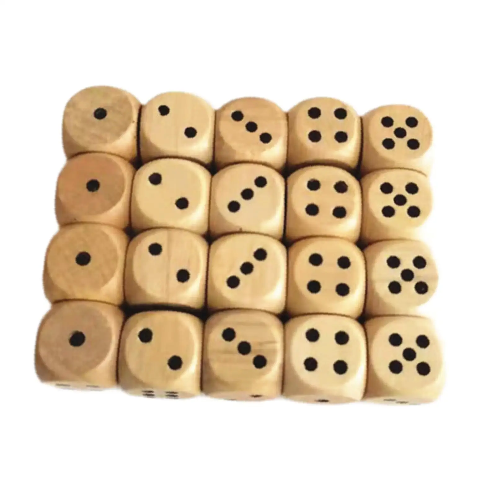 20 Pieces Wooden D6 Six Sided Dice Collectibles Standard 2cm Dice for Club Table
20 Pieces Wooden D6 Six Sided Dice Collectibles Standard 2cm Dice for Club Table