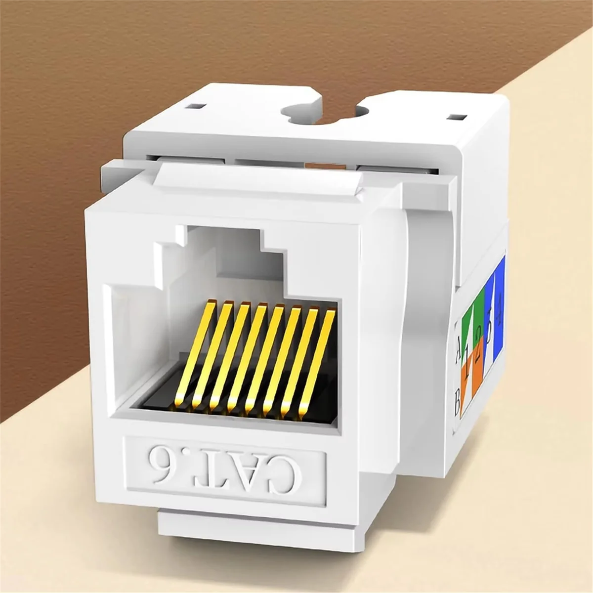 AA91 10PCS Cat6 Jack, Ethernet Punch Down Connector, Wall Adapter 90-Degree Module Coupler, Compatible Cat5/5e/6
AA91 10PCS Cat6 Jack, Ethernet Punch Down Connector, Wall Adapter 90-Degree Module Coupler, Compatible Cat5/5e/6