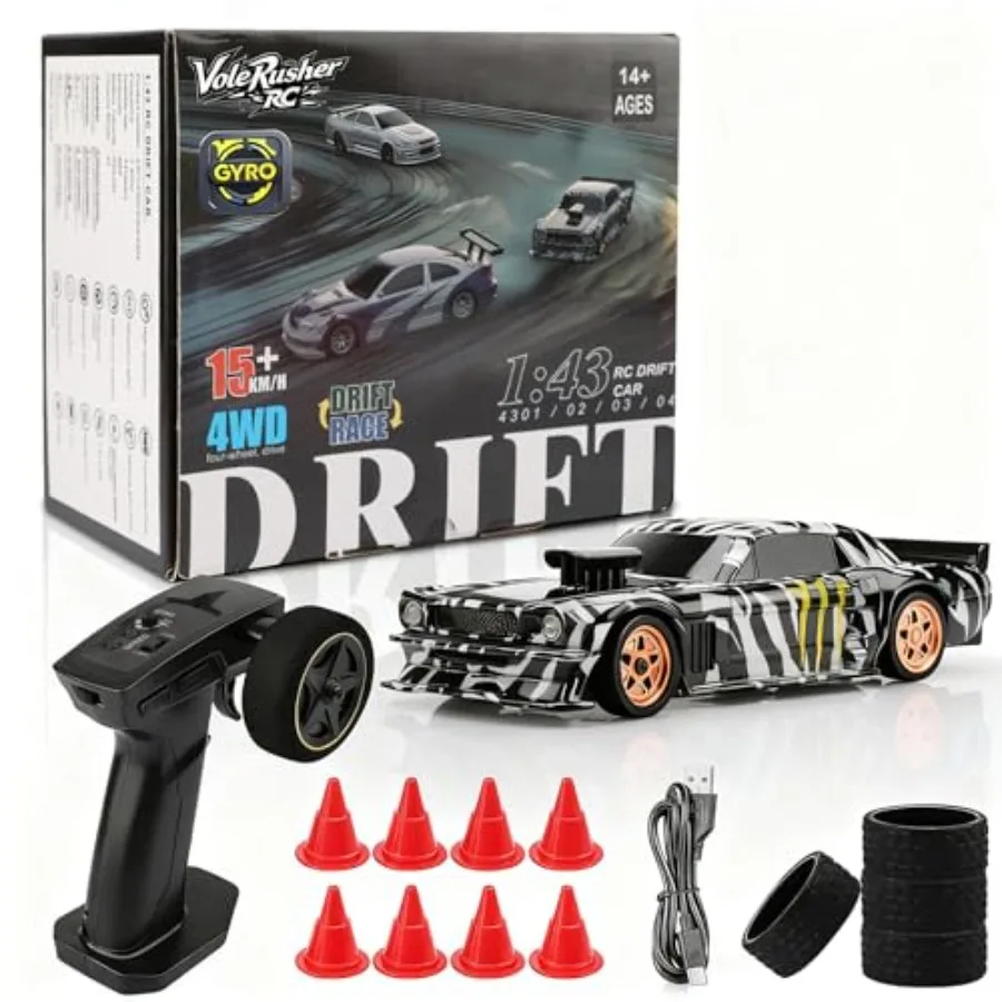 2026 New Upgrade 1/43 Scale Mini RC Drift Car for Indoor Drifting, ABS Plastic, Camouflage, Gyroscope Stability Full Proportion
2026 New Upgrade 1/43 Scale Mini RC Drift Car for Indoor Drifting, ABS Plastic, Camouflage, Gyroscope Stability Full Proportion