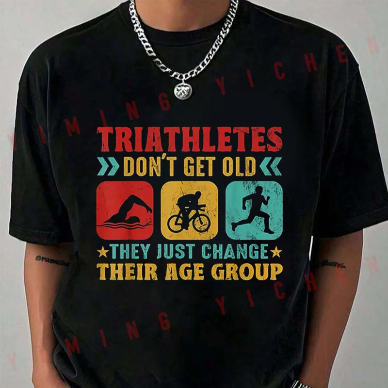 Funny Triathlon Design Men Women Triathletes Swim Bike Run Gift T-Shirt Summer Short Sleeve Casual Fashion Unisex Top Tee 2026
Funny Triathlon Design Men Women Triathletes Swim Bike Run Gift T-Shirt Summer Short Sleeve Casual Fashion Unisex Top Tee 2026