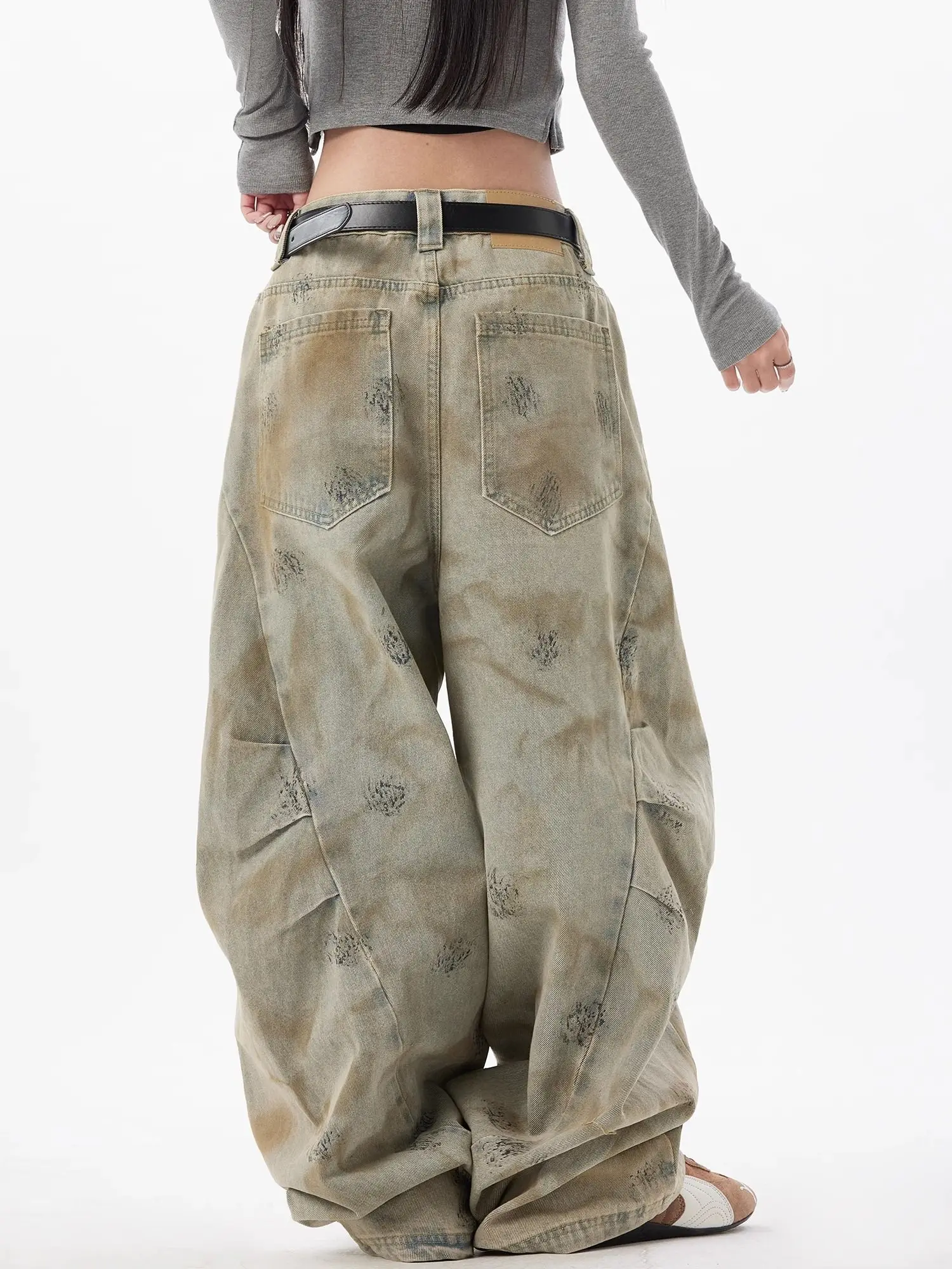 Американский Sle Винтаж Тяжелая промышленность Окрашенная грязью пятно Широкие джинсы длиной до пола Изношенные повседневные брюки свободного покроя
Американский Sle Винтаж Тяжелая промышленность Окрашенная грязью пятно Широкие джинсы длиной до пола Изношенные повседневные брюки свободного покроя