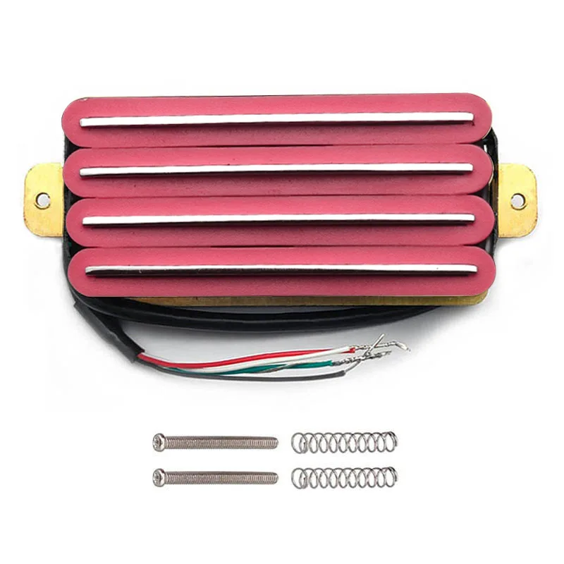 Guitar High Output Rail Quad Coil Humbucker Pickup, Double Rail 4-Coil Metal Covered Pickup for ST TL LP Style Electric Guitar
Guitar High Output Rail Quad Coil Humbucker Pickup, Double Rail 4-Coil Metal Covered Pickup for ST TL LP Style Electric Guitar
