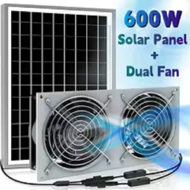600W Solar Fan Kit, 18V Solar Panel Ventilation Fan, Portable Exhaust Fan, Suitable for Pet, Greenhouse, Roof, Outdoor Exhaust
600W Solar Fan Kit, 18V Solar Panel Ventilation Fan, Portable Exhaust Fan, Suitable for Pet, Greenhouse, Roof, Outdoor Exhaust