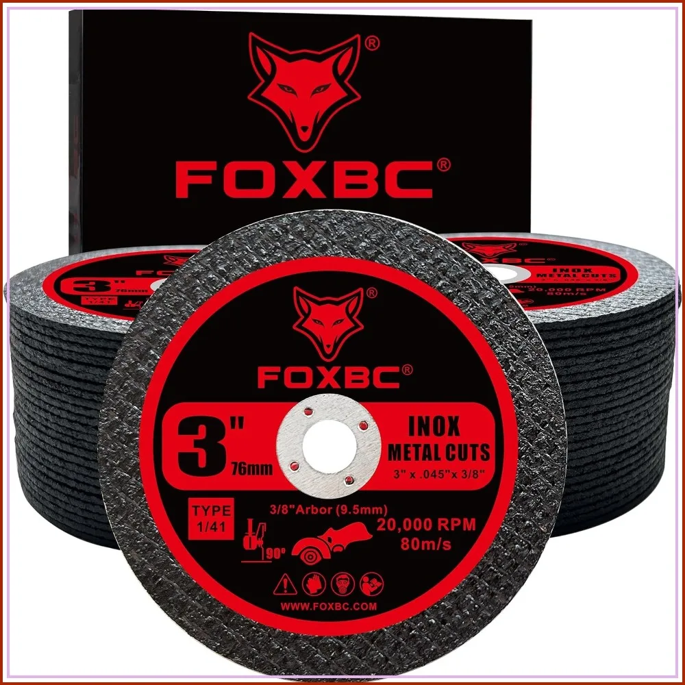 50-Pack 3" Cut Off Wheel Discs for Metal & Stainless Steel, 3/8" Arbor, Thin Kerf, 20000 RPM
50-Pack 3" Cut Off Wheel Discs for Metal & Stainless Steel, 3/8" Arbor, Thin Kerf, 20000 RPM