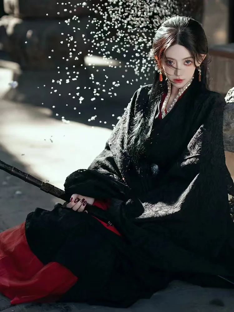 Black Hanfu Dress Women Ancient Chinese Hanfu Female Carnival Halloween Cosplay Costume Hanfu Dress 2pcs Sets Plus
Black Hanfu Dress Women Ancient Chinese Hanfu Female Carnival Halloween Cosplay Costume Hanfu Dress 2pcs Sets Plus