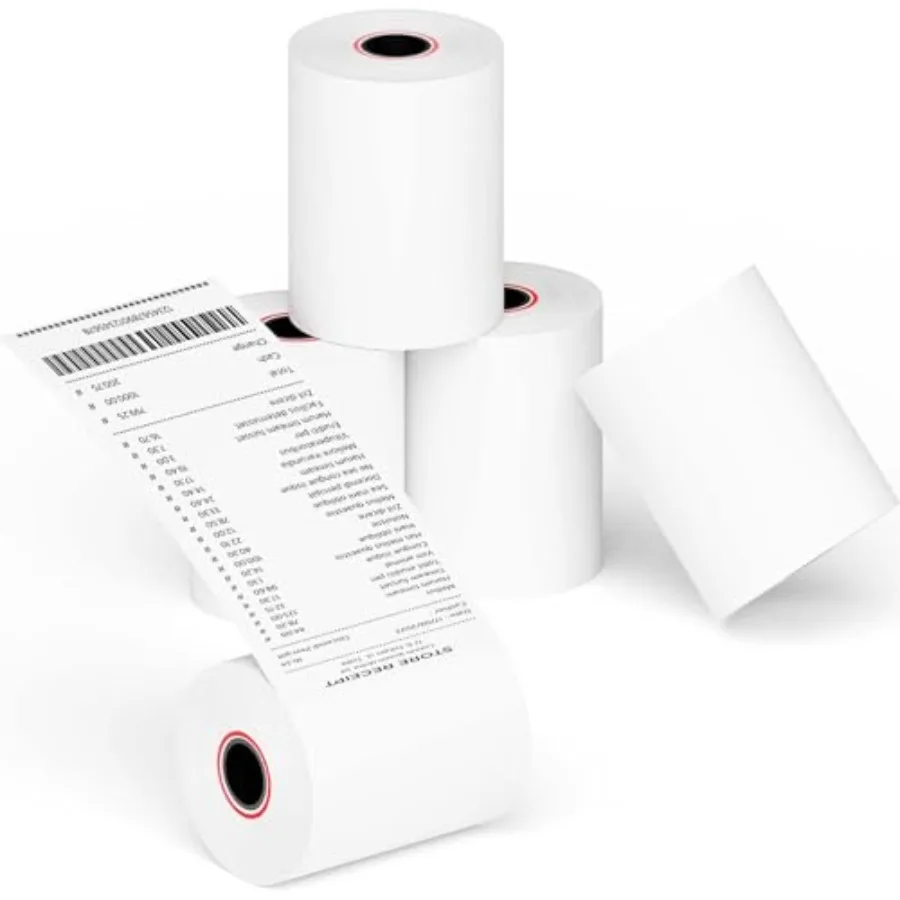 Thermal Receipt Paper, 3-1/8 x 230Feet Thermal Paper, POS Cash Register Paper Rolls for Clover Flex, Square Terminal, 58mm POS
Thermal Receipt Paper, 3-1/8 x 230Feet Thermal Paper, POS Cash Register Paper Rolls for Clover Flex, Square Terminal, 58mm POS