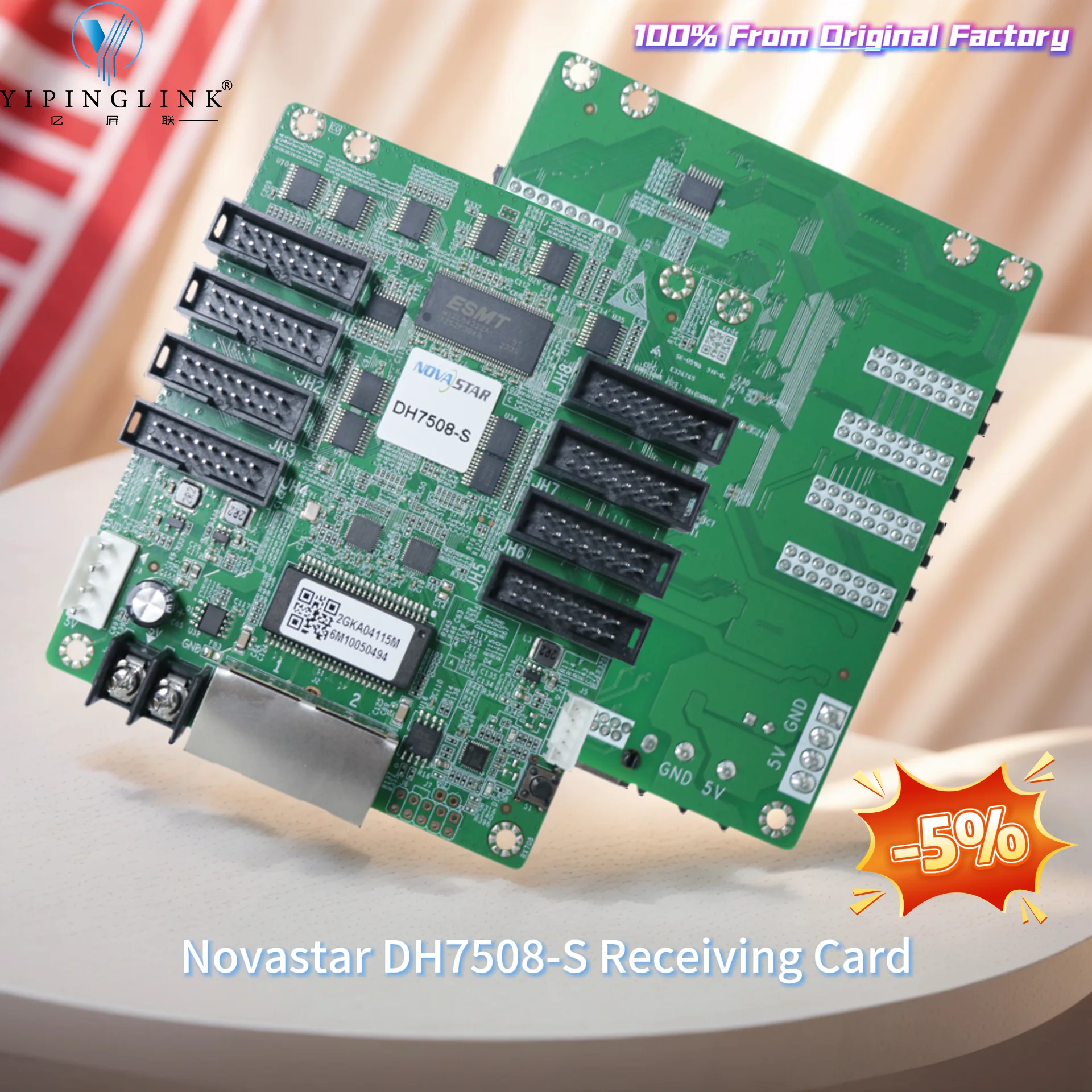 Novastar DH7508-S Receiving Card Replaces DH7508 With 8 Standard HUB75E Connectors For Full Color LED Display
Novastar DH7508-S Receiving Card Replaces DH7508 With 8 Standard HUB75E Connectors For Full Color LED Display