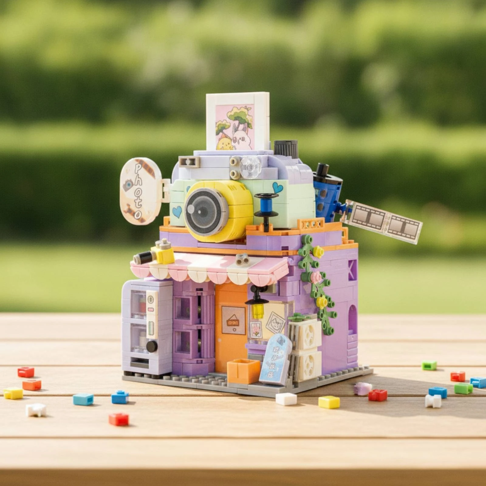 Toy Photo Studio Tabletop Mini Building Block Model Camera Building Set Pastel Mini Blocks Camera Miniature for Hobby Builders
Toy Photo Studio Tabletop Mini Building Block Model Camera Building Set Pastel Mini Blocks Camera Miniature for Hobby Builders