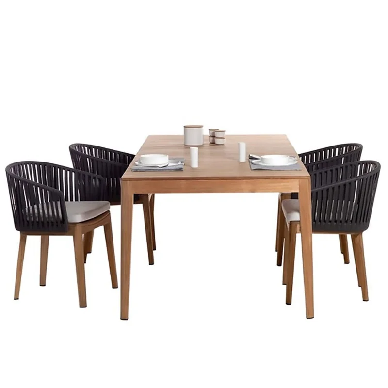 Nordic outdoor table and chair set 3-seater villa courtyard garden waterproof and sunscreen solid teak furniture leisure
Nordic outdoor table and chair set 3-seater villa courtyard garden waterproof and sunscreen solid teak furniture leisure