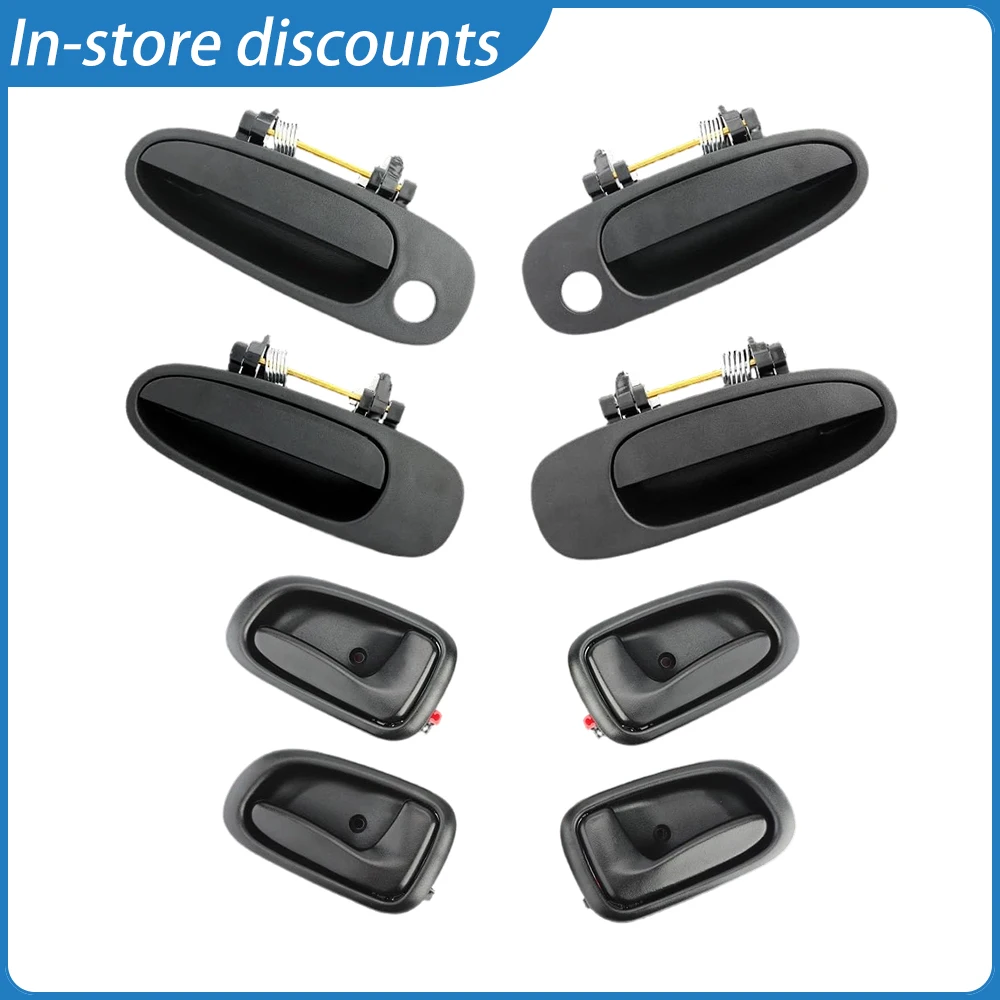 8Pcs Interior Exterior Door Handle Kit for 1993-1997 Toyota Corolla Geo Prizm, Front Rear Left Right, OEM 6922012160 69210-12160
8Pcs Interior Exterior Door Handle Kit for 1993-1997 Toyota Corolla Geo Prizm, Front Rear Left Right, OEM 6922012160 69210-12160