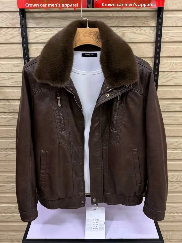 Мужская зимняя куртка из искусственной кожи, новинка, с флисовой подкладкой, теплая, модная, универсальная, приталенного кроя, молодежный тренд
Мужская зимняя куртка из искусственной кожи, новинка, с флисовой подкладкой, теплая, модная, универсальная, приталенного кроя, молодежный тренд