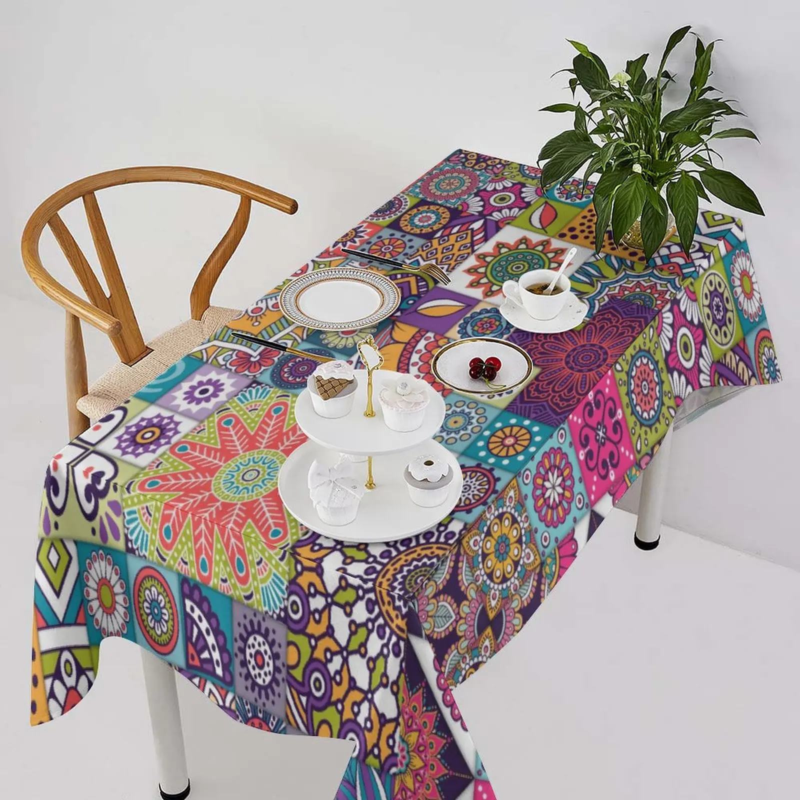 Durable Waterproof Ethnic - Style Tablecloth, Multi - Size Table Cover for Indoor & Outdoor
Durable Waterproof Ethnic - Style Tablecloth, Multi - Size Table Cover for Indoor & Outdoor