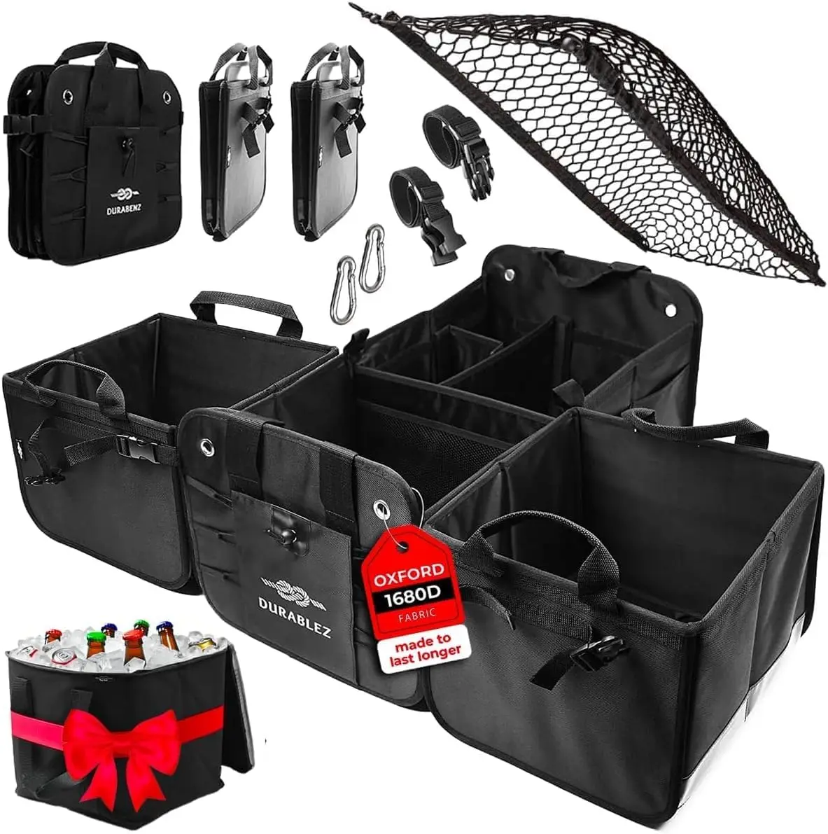 Extra Large Foldable Car Trunk Organizer with 5 Modular Sections, Heavy Duty Oxford Fabric for SUV Sedan Van Storage
Extra Large Foldable Car Trunk Organizer with 5 Modular Sections, Heavy Duty Oxford Fabric for SUV Sedan Van Storage