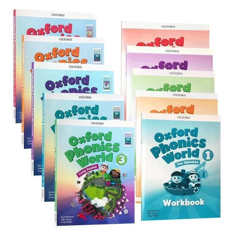 10books Oxford Phonics World Storybook Children Learning English Case Early Learning Books Workbook Educational Toys Libros
10books Oxford Phonics World Storybook Children Learning English Case Early Learning Books Workbook Educational Toys Libros
